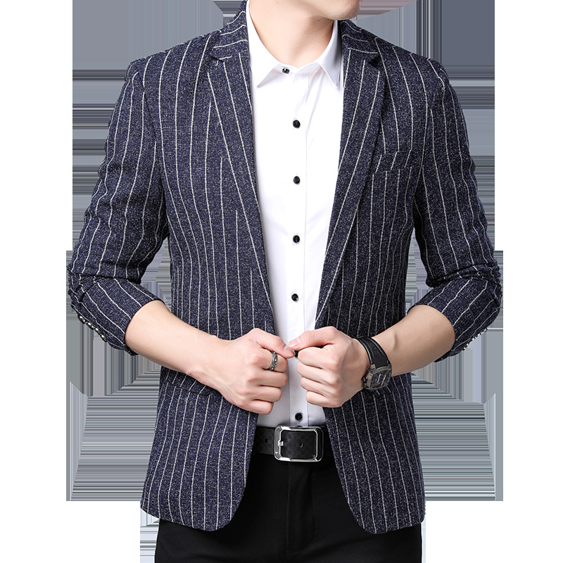 

Autumn And Winter Men Leisure Suit Men's Korean-style Trend Slim Fit 2020 New Style Jacket Handsome Small Suit, Dark blue