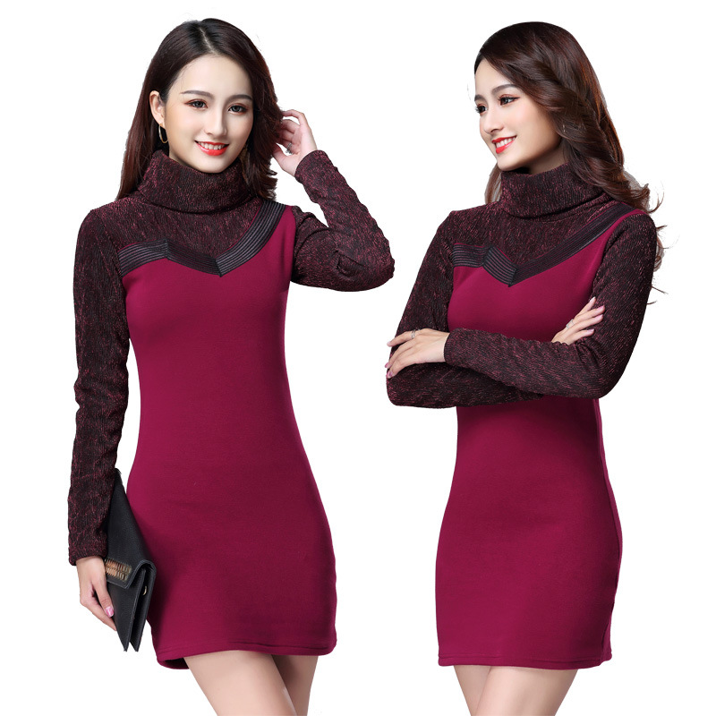 

winter dress for women dresses women's dress vintage thick warm fleece maxi party long sexy bodycon female plus size, Black