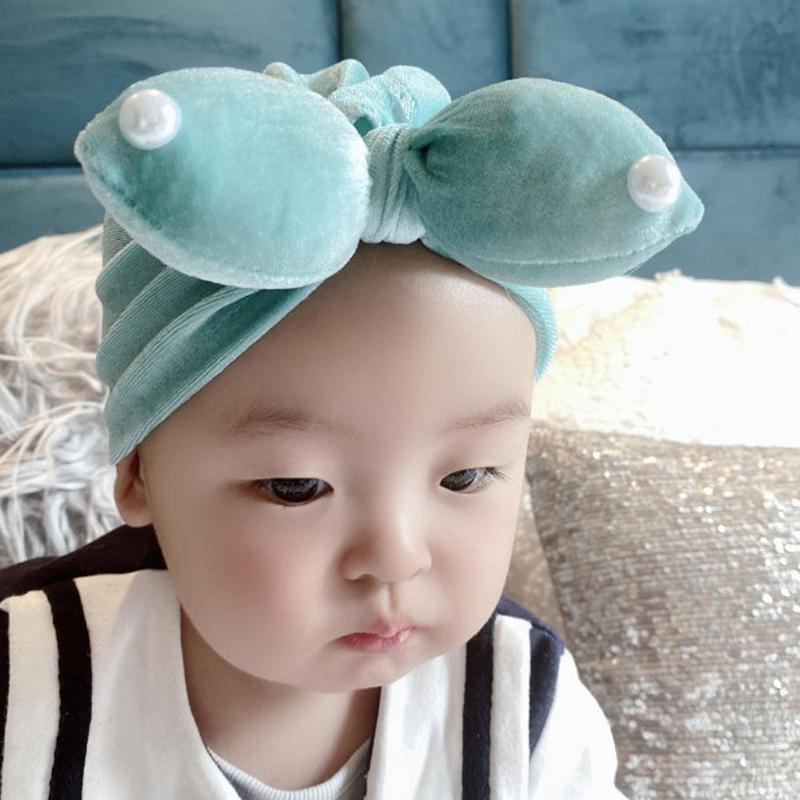

2020 winter hat for children Newborn Baby Boy and Girl Solid Bow Tie Knotted Hat Beanie Headwear Cap newborn photography
