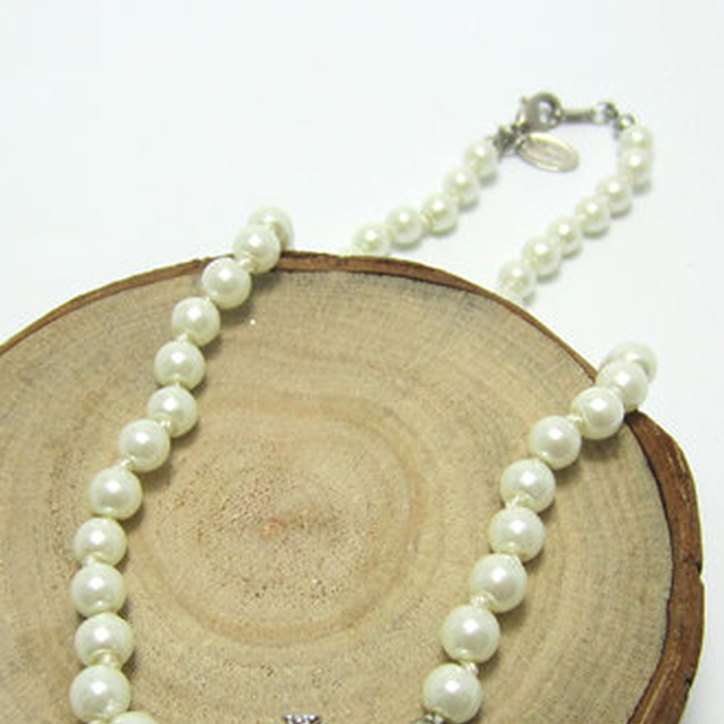 

Hot Women Pearl Chain Pendant Necklace Planet Short Chain Necklace for Gift Party High Quality Jewelry