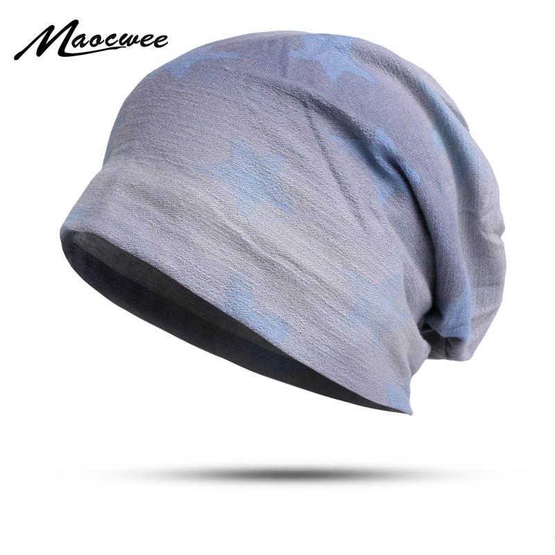 

Women's Wild Beanie Caps Spring and Autumn Gradation Five-pointed Star Hedging Hat Cotton Breathable Beaines Cap Windproof