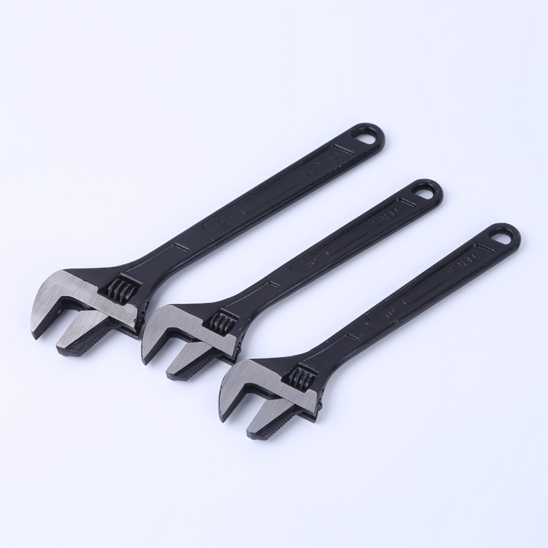 

6"/8"/10"/12" Universal Adjustable Wrench High-carbon Steel Multi-function Black Large Open Monkey Spanner Hand Tools