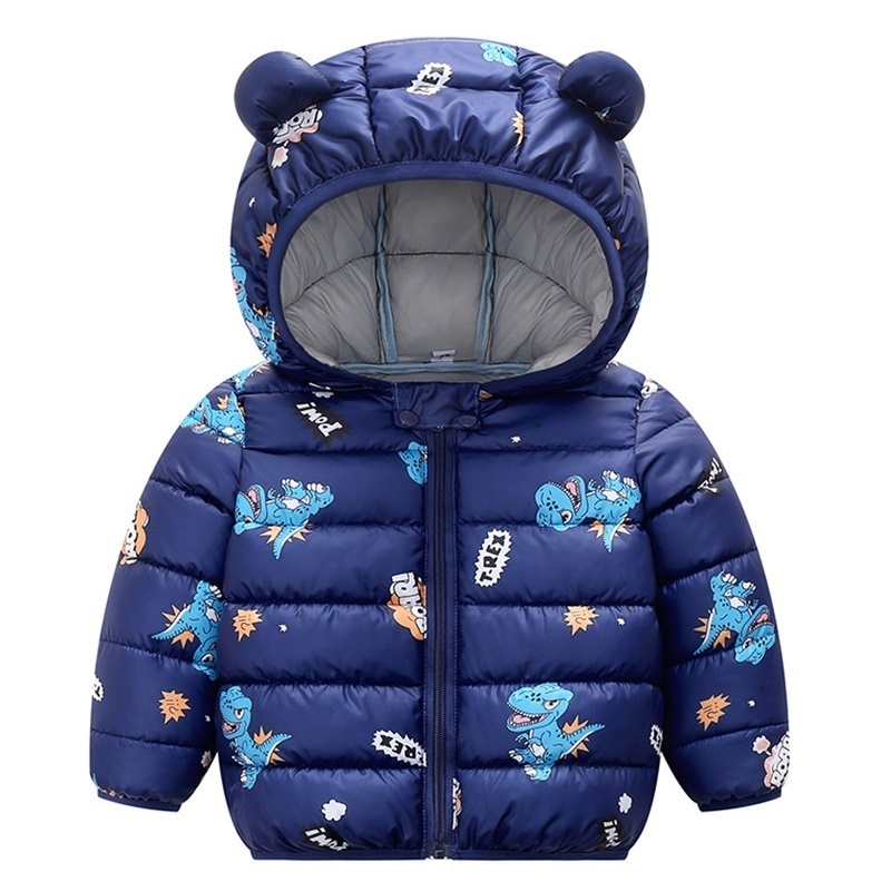 

2020 fall light korean girls jacket for girl coat with hoodies ear boys jacket dinosaur cartoon clothes children clothing, As pictures