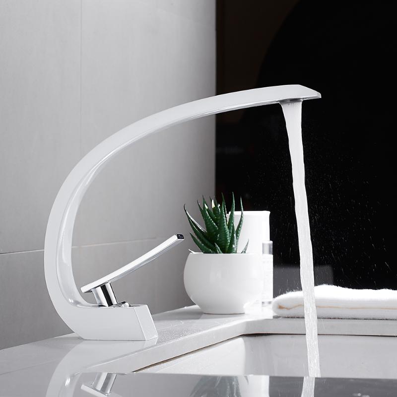 

bath Basin Faucet Modern Bathroom Chrome Faucet Brush Nickel Sink Mixer Tap Vanity Washbasin Hot Cold Water Bathroom Faucets