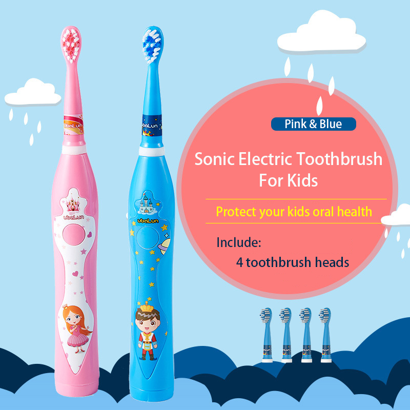 

Electric Toothbrush For Kids Rechargable Toothbrush Sonic USB Portable Charger Charging 4 Heads Tooth Brush Electric