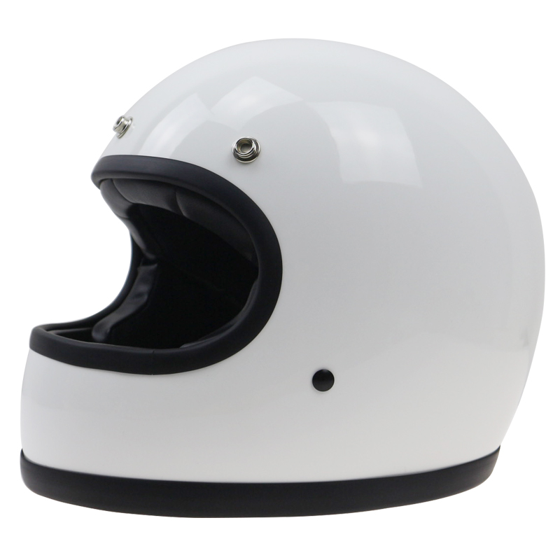 

DOT approved Handmade Retro bike helmet Cafe racer style motorcycle helmet DD ring buckle 3 color available Size  L XL XXL, Black