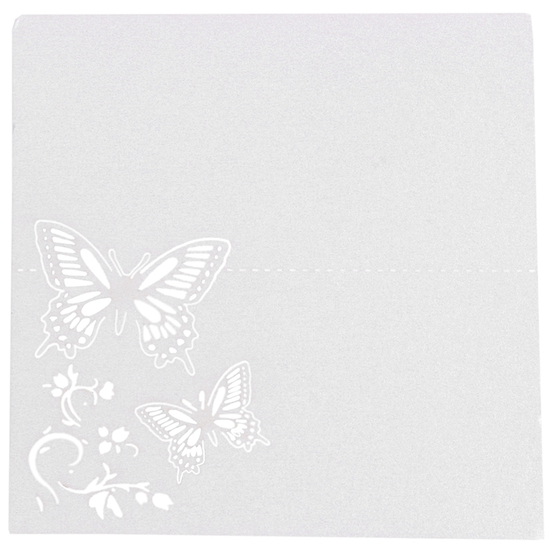 

60x Butterfly Flower Place Table Numbers Guest Seating Name Cards for Wedding Party Decoration (Ivory