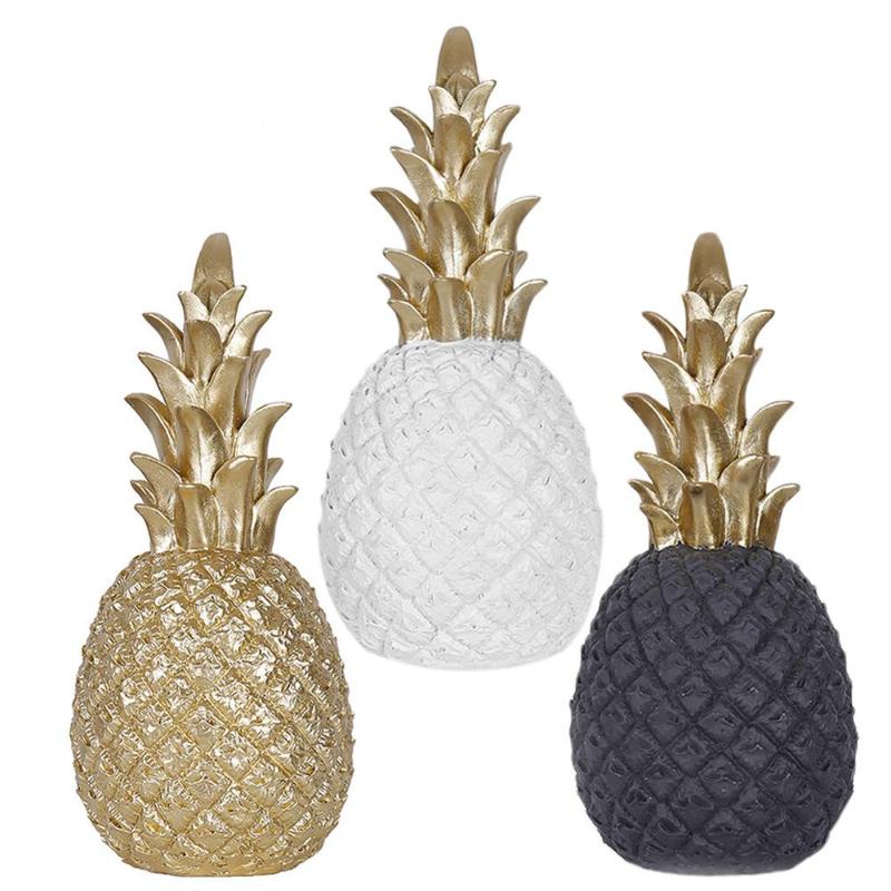 

Nordic Style Resin Gold Pineapple Home Decor Living Room Wine Cabinet Window Display Craft luxurious Table Home Decoration Props