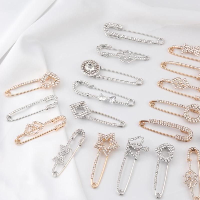 

Zircon Brooches Pin Up Jewelry For Women Suit Hats Clips Girl Alloy Pins Crystal Rhinestones Brooch Pins Fashion Jewelry Gift