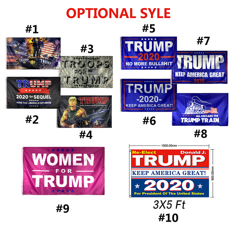 

Hot Trump Flags Banner Flag 3x5 ft Cheap Polyester Printing American Election Support Flag Banner Train Tank Rambo Keep America In Stock