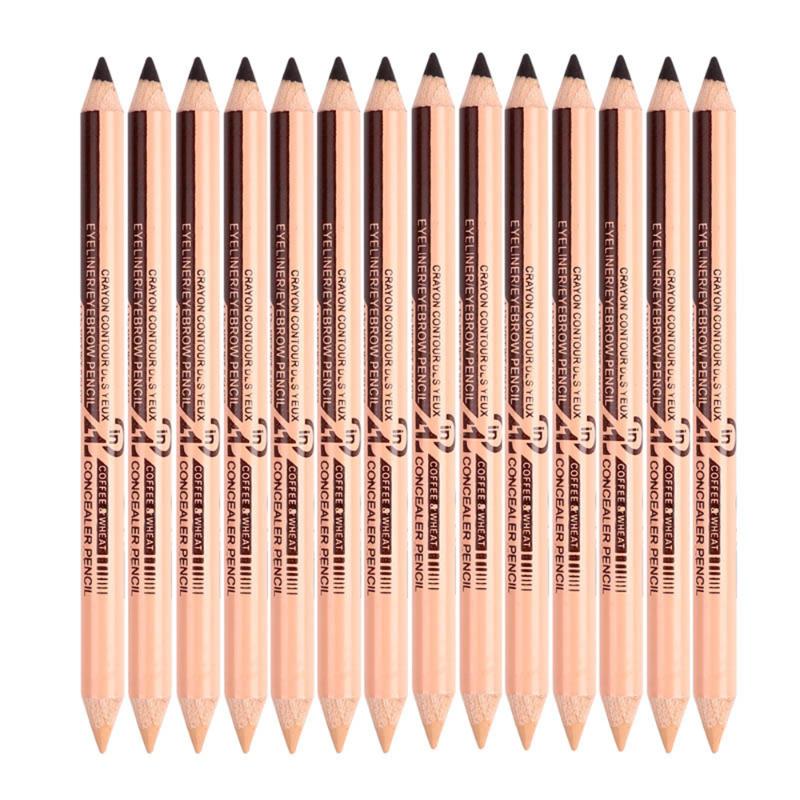 

New Double-headed Black Eyeliner Creative Easy To Wear Dual-use Eyebrow Pencil Portable Durable Waterproof Concealer Pen