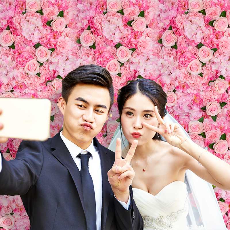 

40x60cm Artificial Roses Hydrangea Flower Wall for Wedding Birthday Party Backdrops Photography Background Accessories