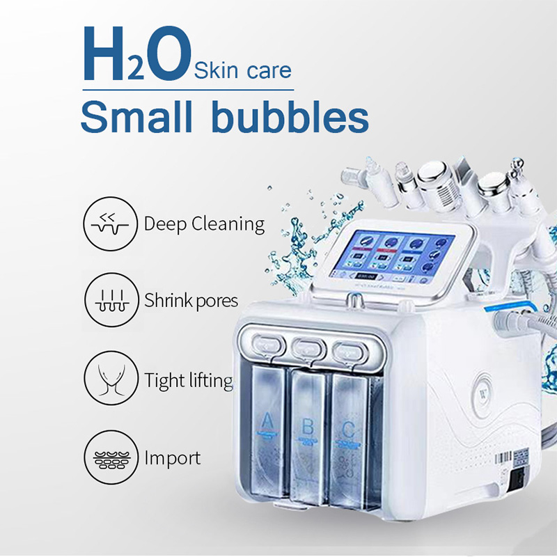 

New 6 in 1 Hydrafacial Machine Hydro Dermabrasion Facial Peeling Ultrasonic Skin Scrubber Oxygen Spray Skin Care Microdermabrasion