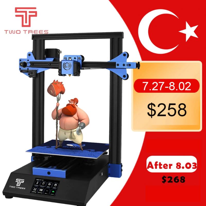 

Turkish TWO TREES 3D Printer Bluer High precision Auto Leveling Resume Print TMC2208 Glass Resume Power Failure facesheild BMG