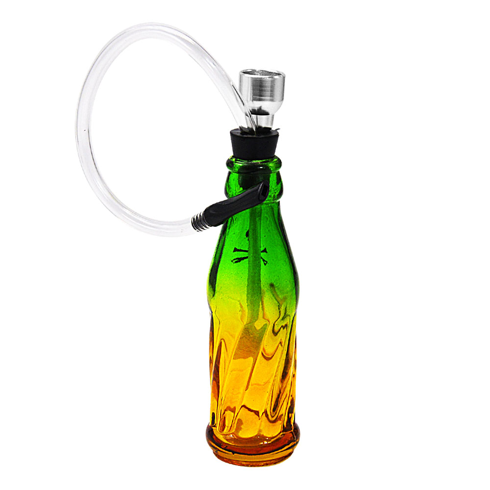 

Wholesale Rasta Reggae Glass Leaf Water Pipe Colorful White Frosted Smoking Pipe With Metal Screen Tobacco Pipe Mouth Tips Cleaner Holder