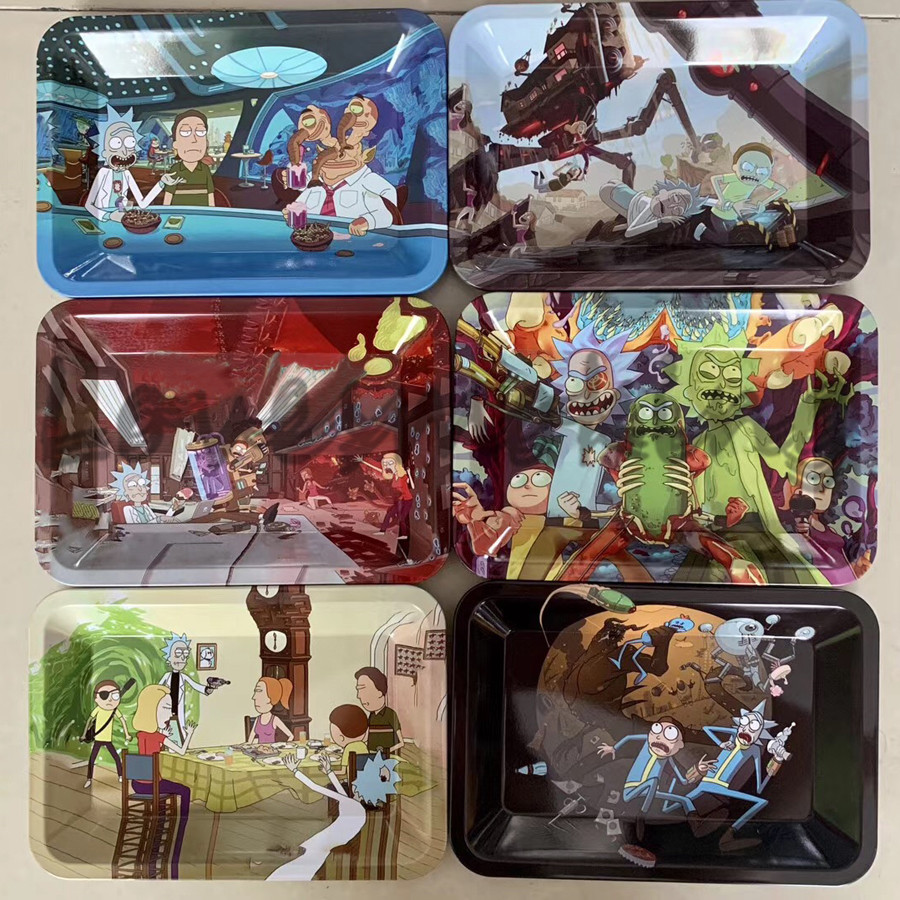 

Muiti Pictures rolling tray set Dry Herb Rolling Storage Holder Small larger size 18cm*12cm/29*19cm smoking accessories Herb Grinder