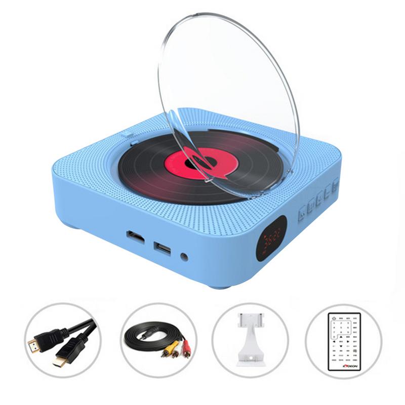 

Wall-mounted Bluetooth CD Player Speaker Repeat DVD Player Portable Home Audio Built-in HiFi Speakers USB MP3 Speaker