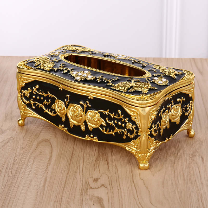 

Creative Acrylic Tissue Box Home Decor Luxury European Paper Rack Office Home Office KTV Hotel Desktop Paper Storage Box LZM055