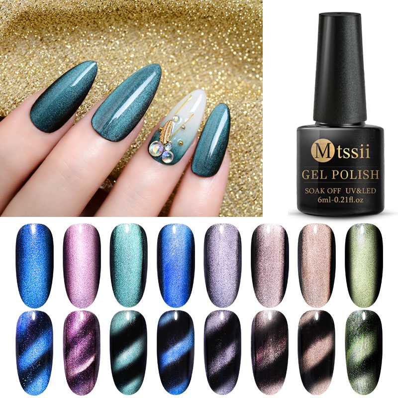 

5D Cat Eye Nail Gel Polish Chameleon Magnetic UV Gel Varnish Purple Blue Green Soak Off UV LED Nail Art Lacquer Manicure DIY, Ps04061