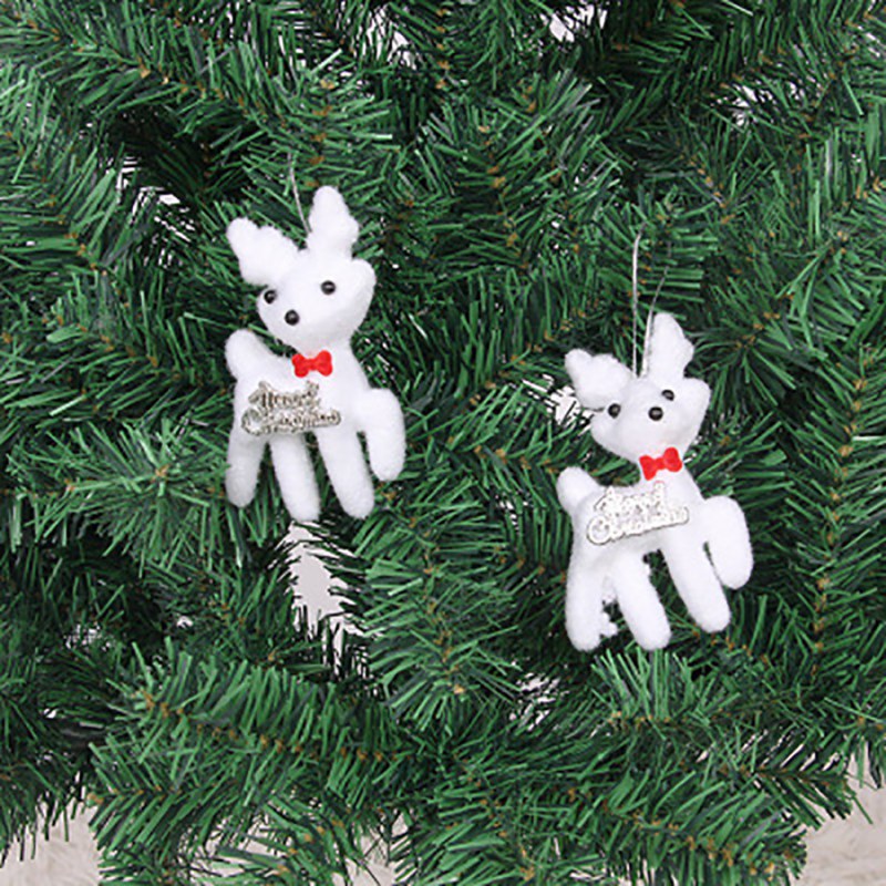 

2pcs 6cm Household Christmas Decorations Foam Fawn Shape Pendant Tree Supplies Ornaments Home Christmas Decorations