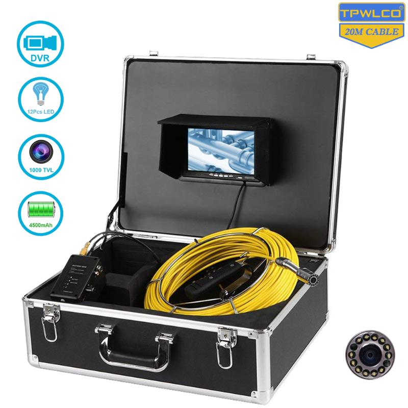 

7 inch TFT Monitor USB Inspection Camera Video Pipe Sewer Drain Endoscope Waterproof IP68 23MM Lens Pipeline Inspection
