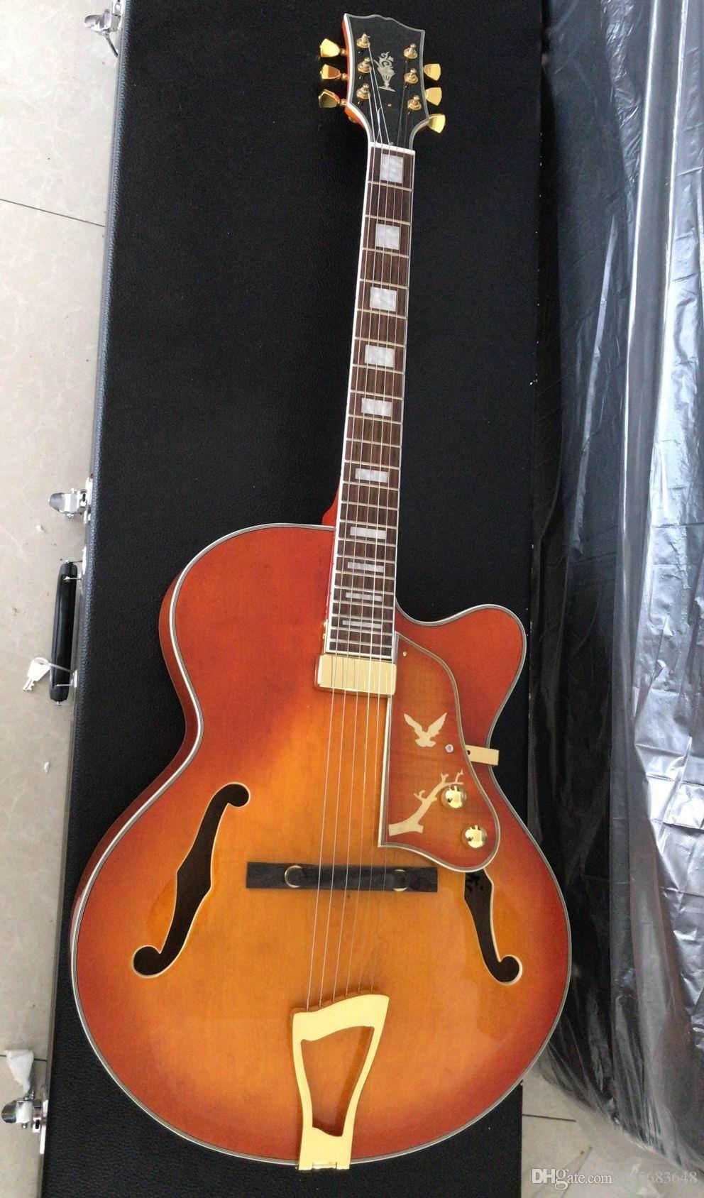 

Wholesale New Arrival China Cnbald Jazz Electric Guitar L-5 Model ES Semi Hollow In CS Sunburst 180611