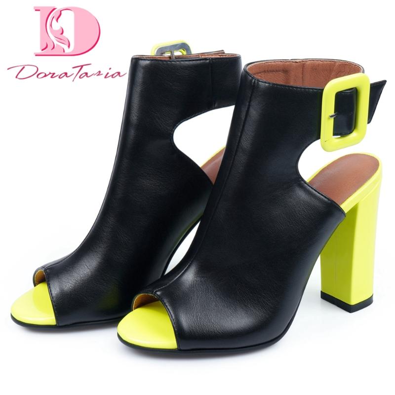 

Tasia 2020 New Arrivals Big Size 43 Gladiator Women Sandals Peep Toe Square Heels Pumps Summer Dress Woman Shoes, Beige