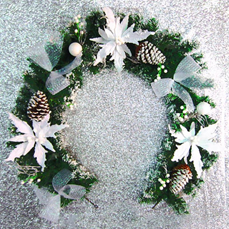 

6.56ft Christmas Garland Artificial Frosted Pine Garland Christmas Hanging Ornament Xmas Decoration, Deep pink