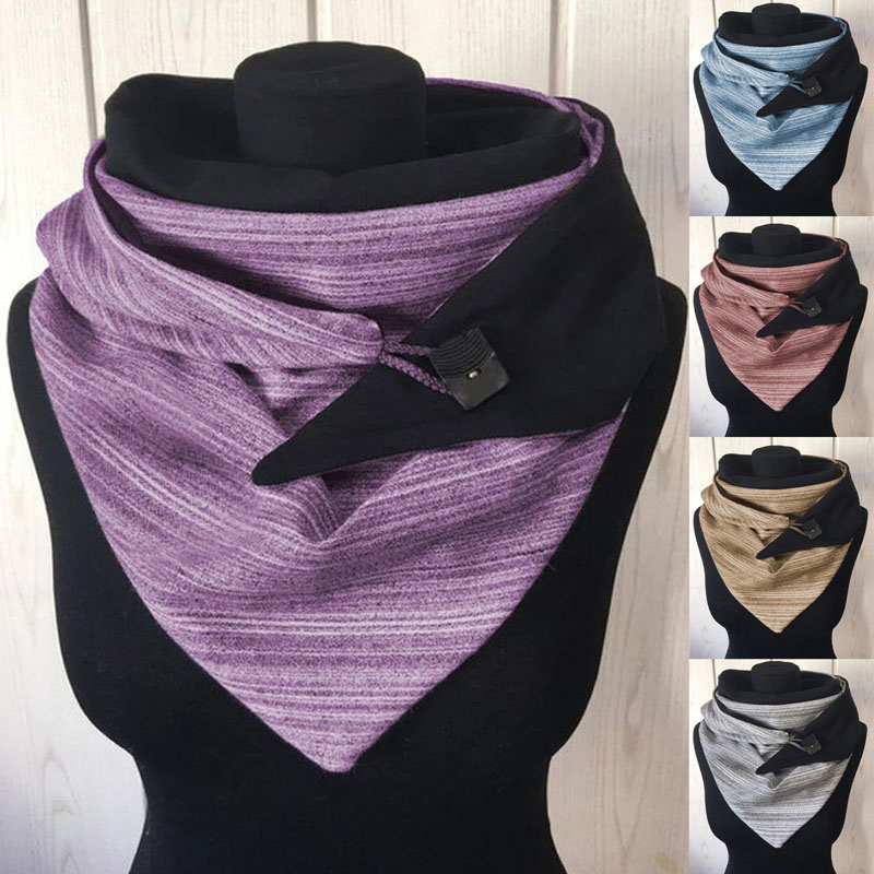 

2020 Scarf Women Soild Button Soft Wrap Scarves Scarf Women Winter Pleated Shawl Lady Shawls Outdoor Women's Clothing
