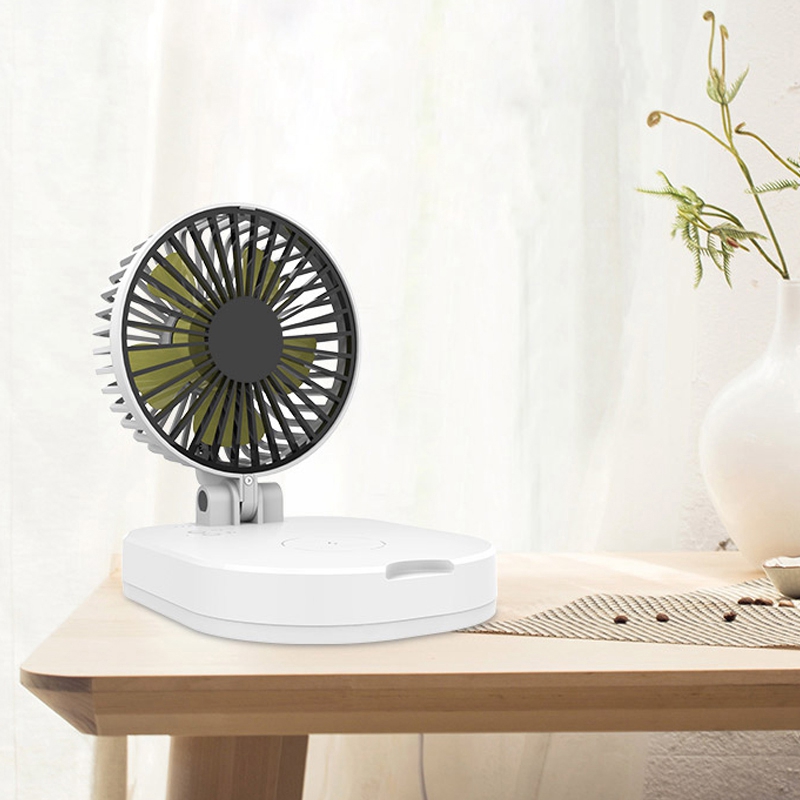 

5000Mah Usb Small Fan Folding Portable Mobile Power Mini Fan Wireless Charger Charging Treasure