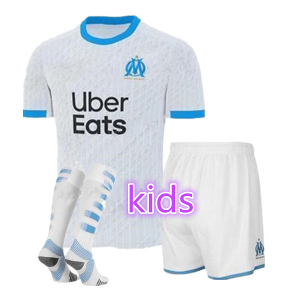 

21 Olympique De Marseille soccer jersey OM maillot 2020 2021 PAYET THAUVIN BENEDETTO football shirt men kids kit sets socks shorts pants