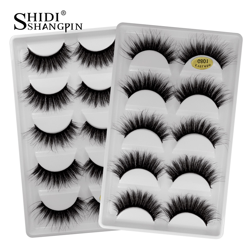 

SHIDISHANGPIN Eyelashes 1 Box False Eyelashes 3d Mink Lashes Mink 25mm Lashes Natural Makeup cilios maquiagem