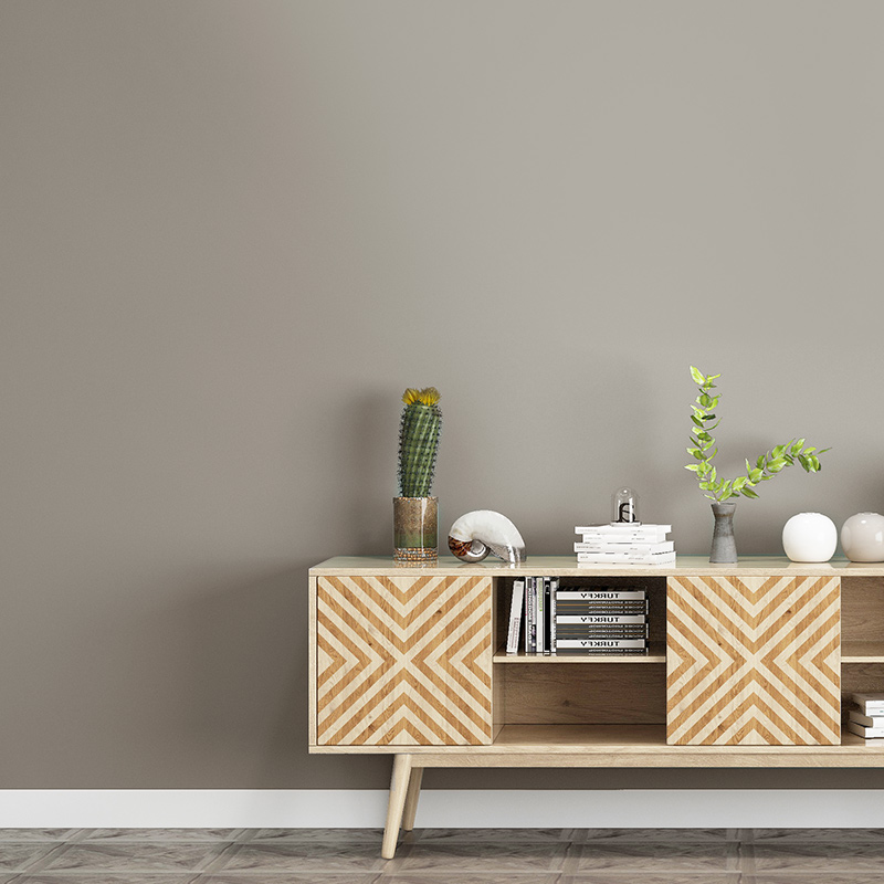 

Waterproof and antifouling] Cement gray industrial wind living room wallpaper Nordic style bedroom non-woven wallpaper, Light coffee grey