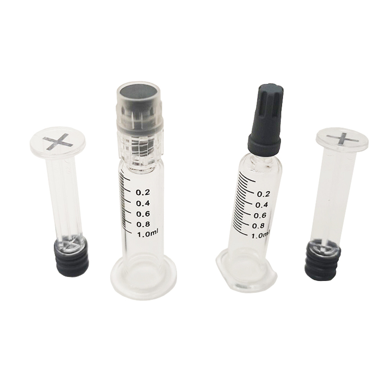 

Luer Lock Pyrex Glass Syringe tip head 1ML injector with measurment mark for 510 Vape Cartridges Thick Oil concentrete oil filling tool
