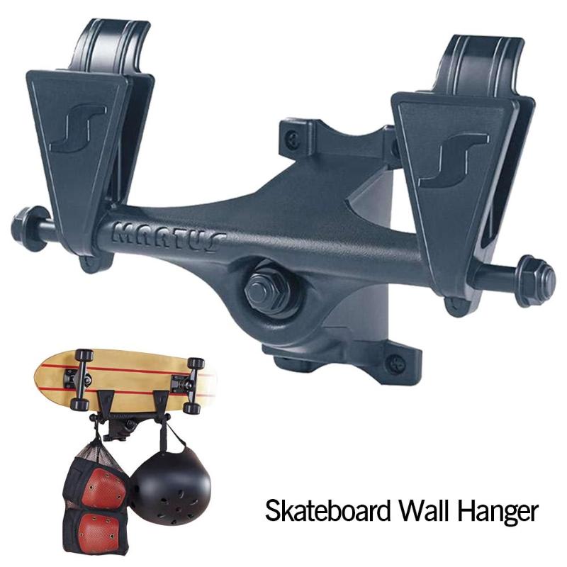 

Skateboard Wall Hanger Storage Holder Mount Hanger Hooks Suitable for indoor installation Store scooter helmet hockey sticks, As pic