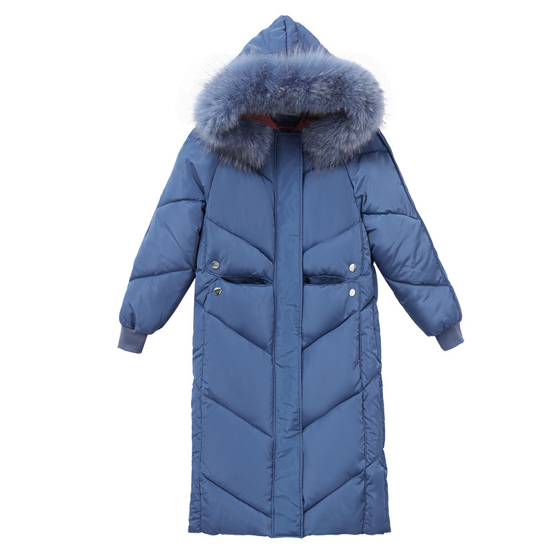 

2020 Long Coat Women Winter Jacket Warm Female Jacket Coat Women' Loose Thicken Parkas Ladies Fur Hooded Chaqueta Mujer, Black