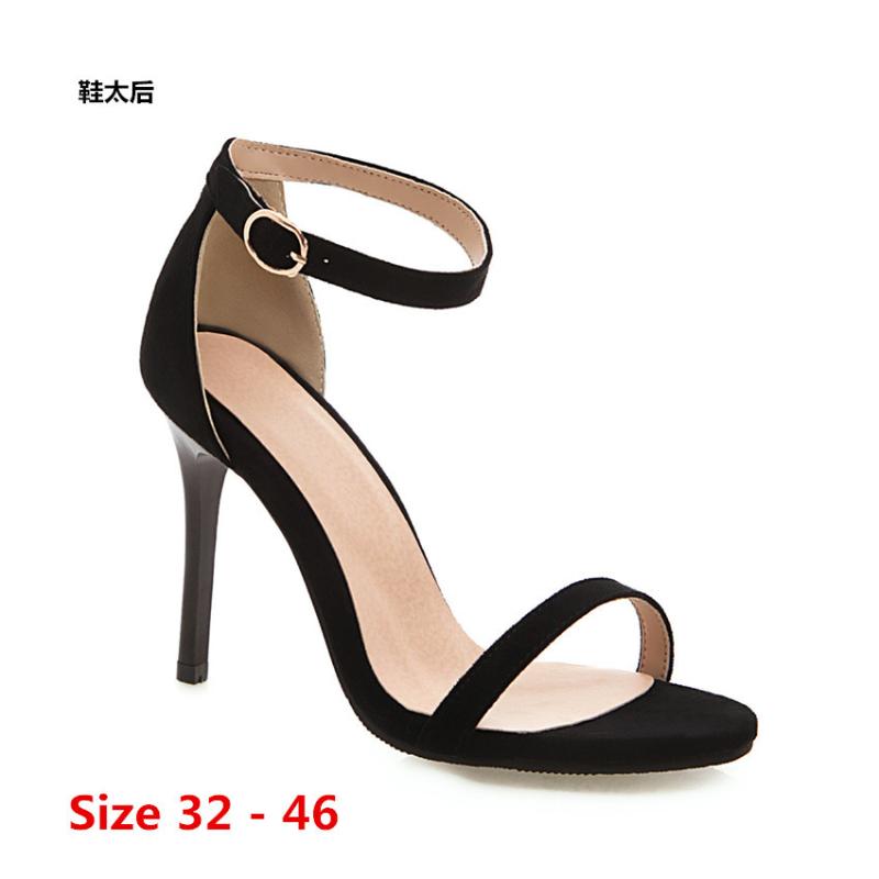 

Summer Pumps Sexy Gladiator Sandals Shoes Women High Heels Open Toe Sandal Lady Ankle Strap Pump Shoes Small Big Size 32 - 46, Yellow
