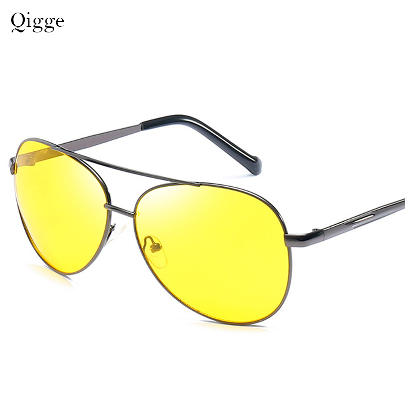 

Qigge Night Vision Polarized Sunglasses Men Fashion Goggles Glasses Sun Glasses Driver Night UV400 Driving Eyewear