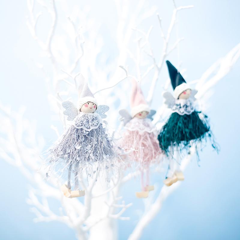 

1pcs Christmas Decoration Cute Angel Doll Ornament Hanging Pendant For Navidad Christmas Tree Home Bedroom Supply Kids Gift