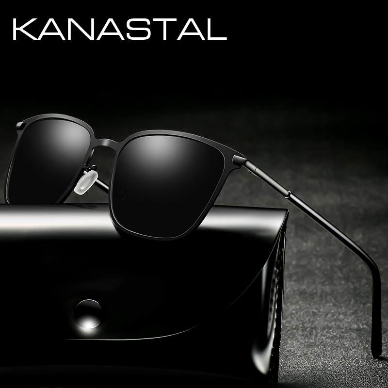 

Polarized Driving Sunglasses For Men Yellow Lens Night Vision Glasses Square Alloy Frame Mirror Women sun glasses UV400