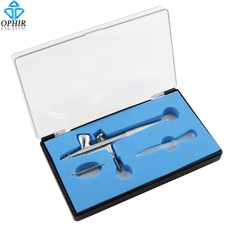 

OPHIR Cake Paint Airbrush Gun 0.4mm Nozzle Air Brush Gun Single Action Airbrush Set for Air Compressor _AC007