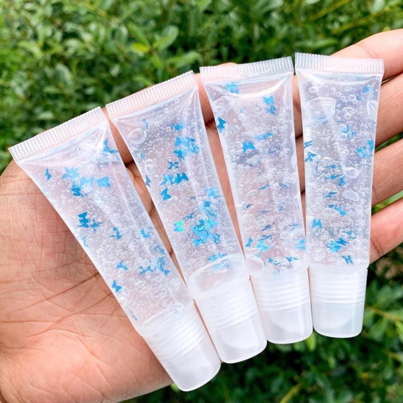 

2020 Private Label Pearl Glossy Shiny Long Lasting High Quality Natural Kit Base Waterproof Vegan Clear Lipgloss, 3pcs
