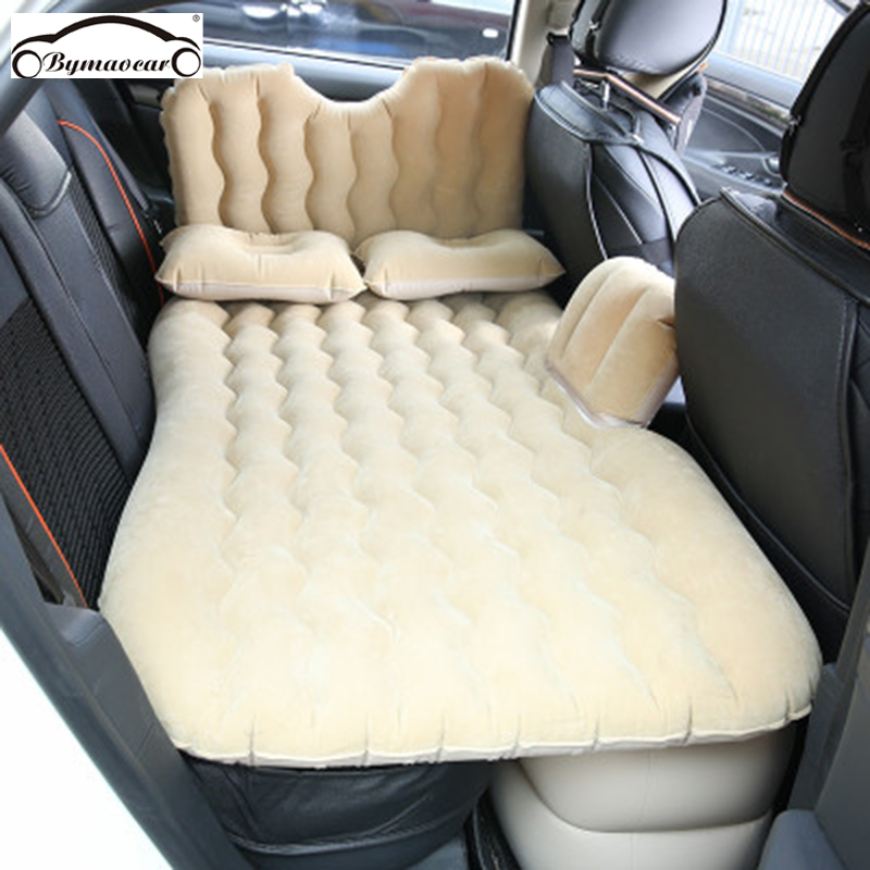 

Bymaocar Car inflatable bed Multifunctional travel bed 900*1350(mm) car mattress PVC+ flocking accessories