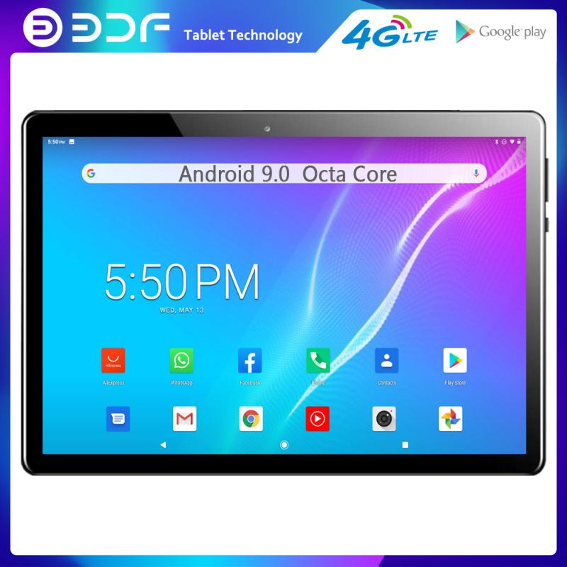 

2020 New 10.1 Inch 3G 4G LTE Phone Tablet Pc Android 9.0 Octa Core CE Brand Google Play Dual 4G SIM WiFi Bluetooth Tablets 10 9, Black