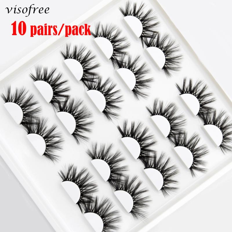 

Visofree 3/10Pairs 3D Mink Hair False Eyelashes Natural Thick Long Eye Lashes Fluttery Eyelash Makeup Beauty Extension Tools R51