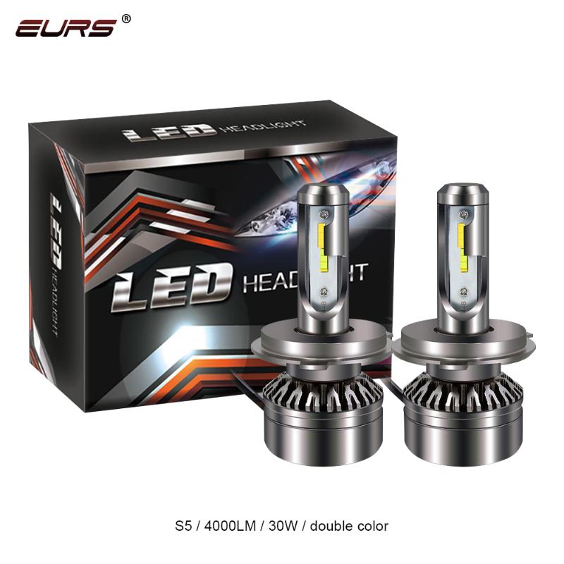 

EURS S5 H11 H1 H3 H4 LED H7 LED Canbus No Error Car Headlight Bulbs 60W 8000lm 3000K 6000K 9005 9006 H8 Auto Fog Lights 12V 24V