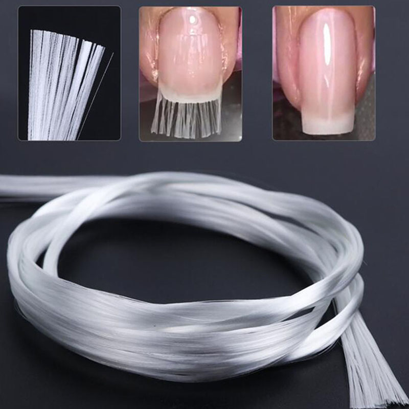 

Nail Extension Fiber Filament Long Phototherapy Extension Fiber Breakage Nail Repair Tip Manicure Tool Silk, 1m