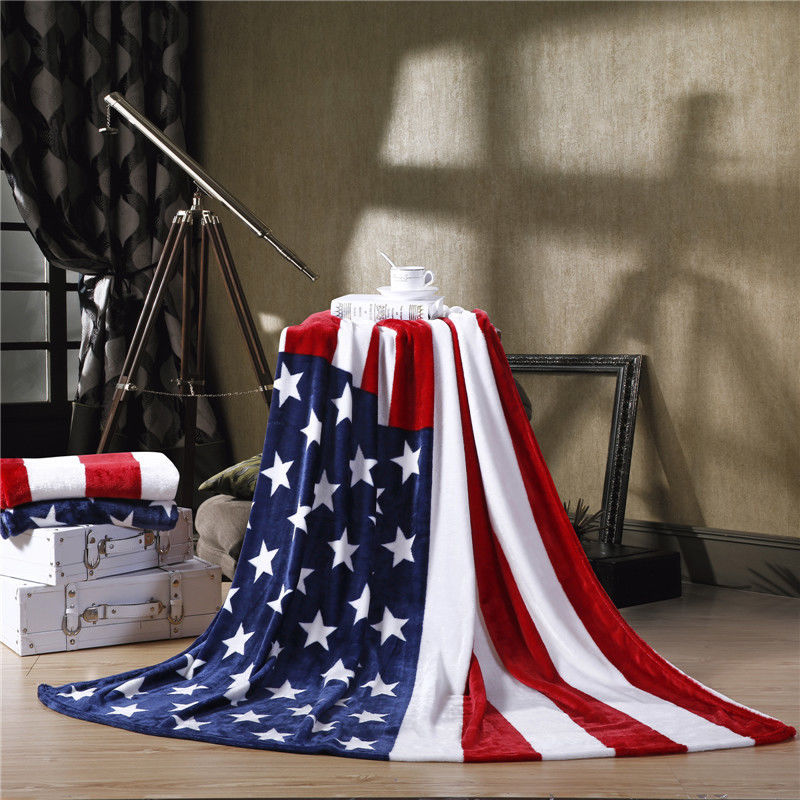 

1PC Flannel Blanket UK/USA Flag Blankets  Bed Sheets Spread Couch Covering Quilt Throws Blankets for Kids Adult