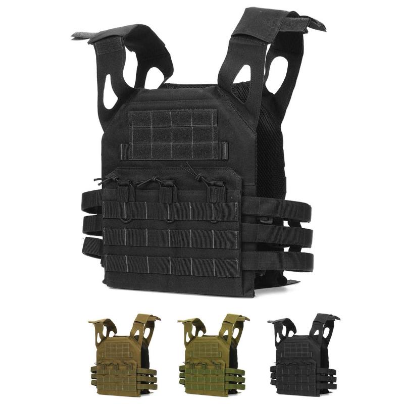 

Tactical Vest Equipment Army Molle Hunting Vest Outdoor Paintball CS War Game Camouflage Combat, Black