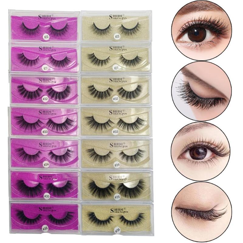 

1Pair/Pack Thick Mink Eyelashes Long Lasting Mink Lashes Natural Dramatic Volume Eyelashes Extension 3d False Eyelash